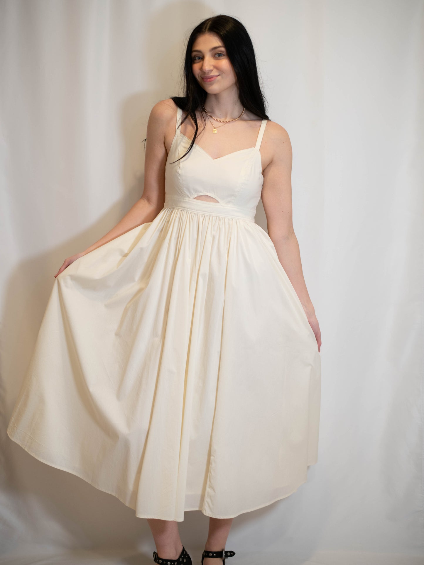 Ivory Cutout Dress