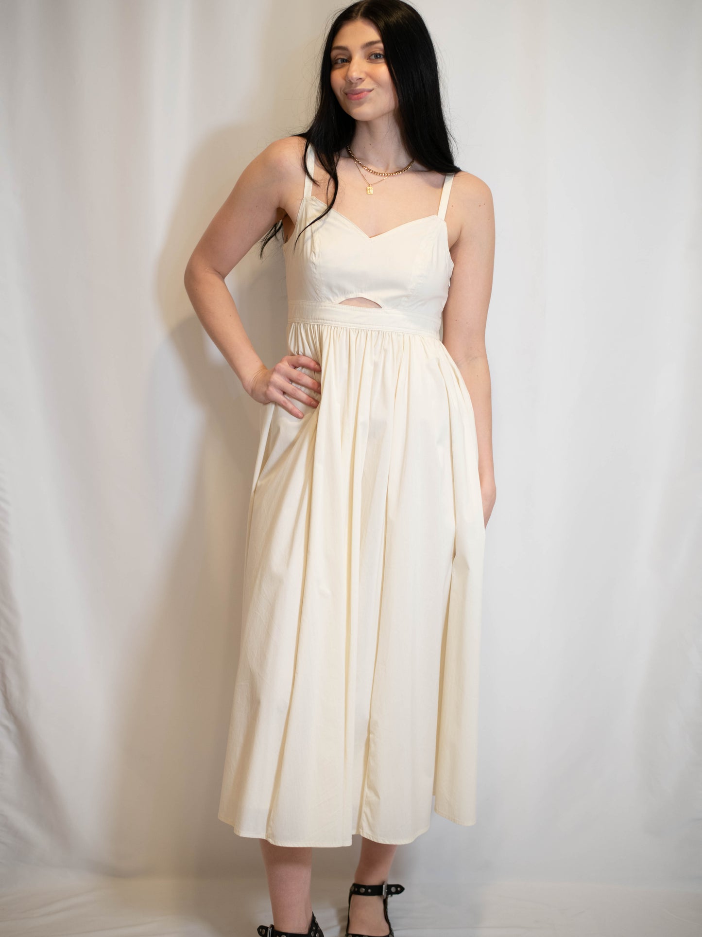 Ivory Cutout Dress