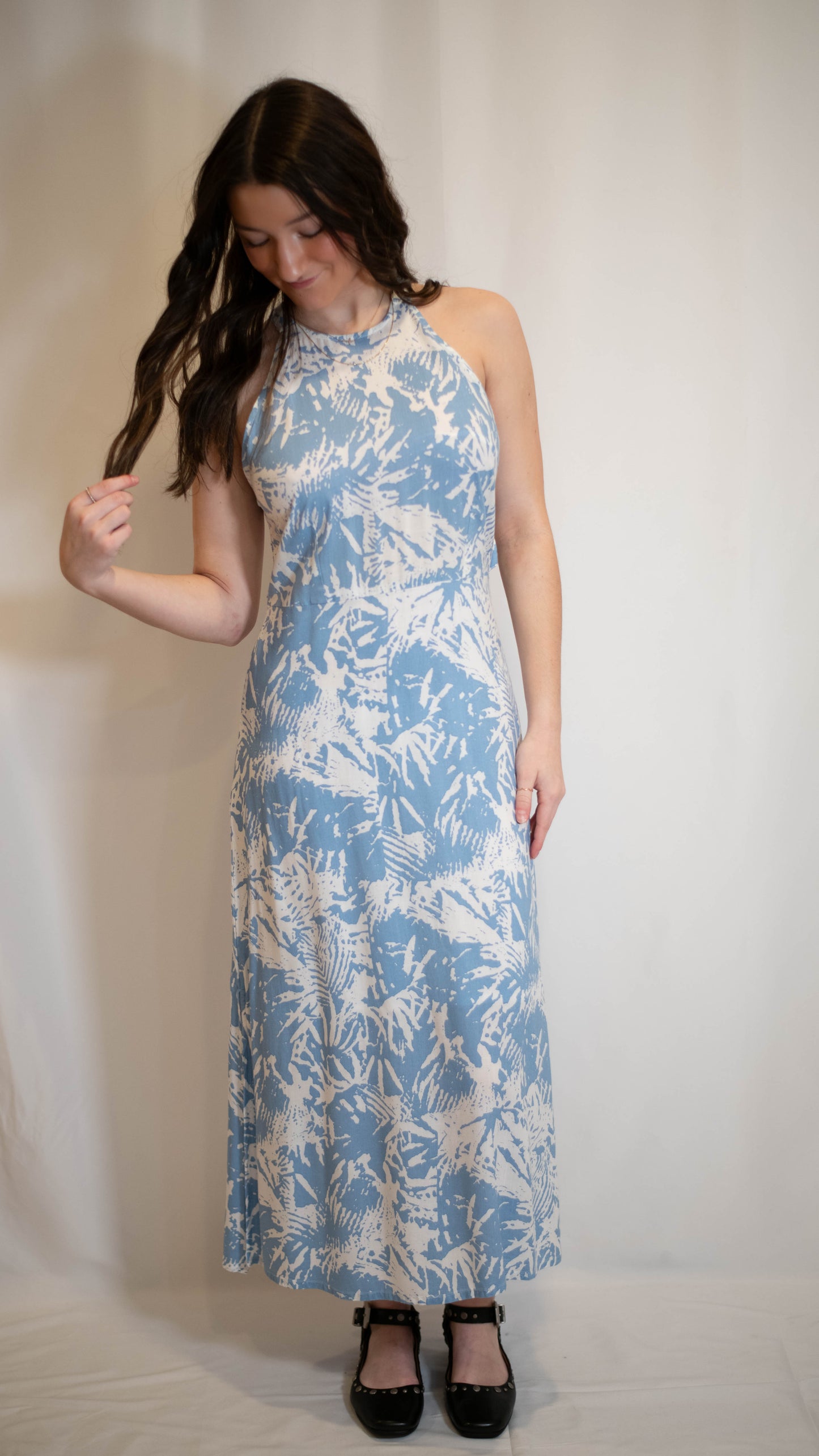 Halter Neck Midi Dress