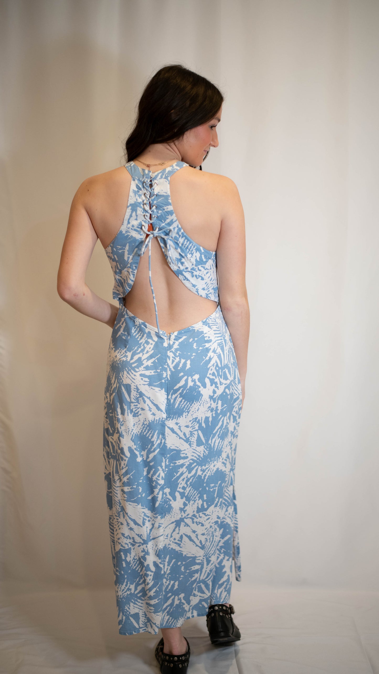Halter Neck Midi Dress