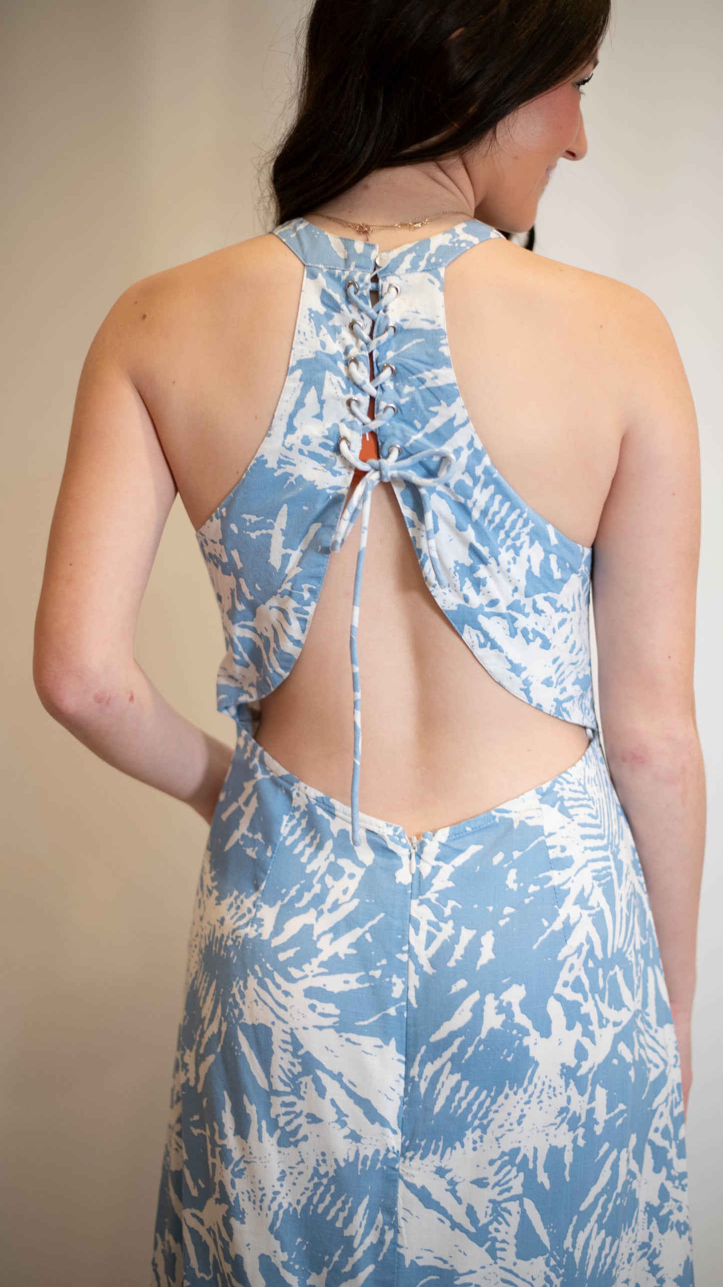 Halter Neck Midi Dress